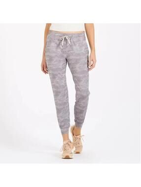 VUORI Performance Joggers Women’s White Pale Heather Camo Stretch Size Medium